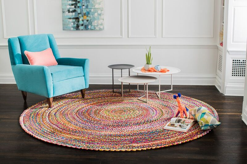 Multicolored Round Rug | Circle Rugs
