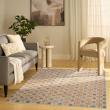 nourison nordic nrc14 rust multicolor rug