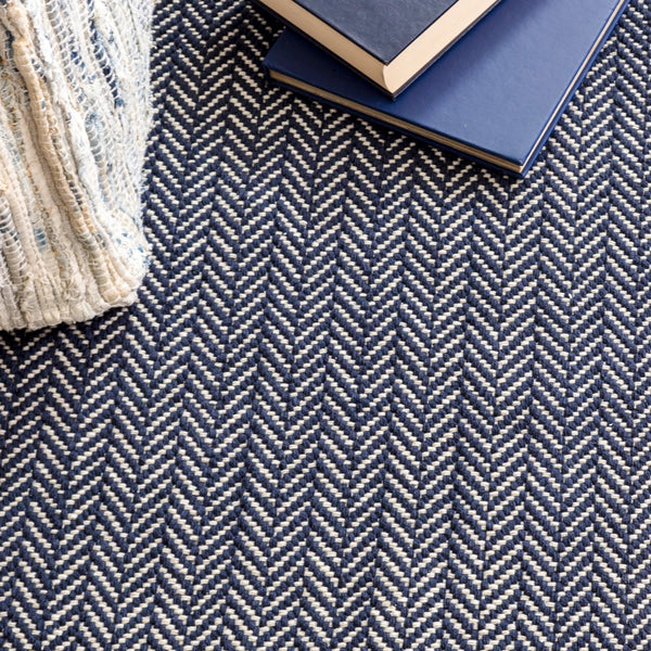 dash albert herringbone rda356 indigo rug