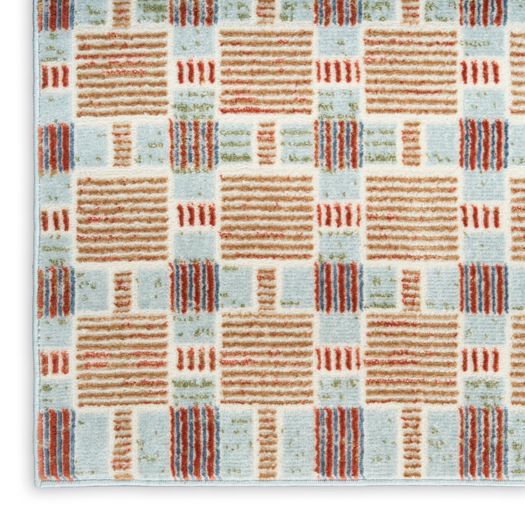 nourison nordic nrc14 rust multicolor rug