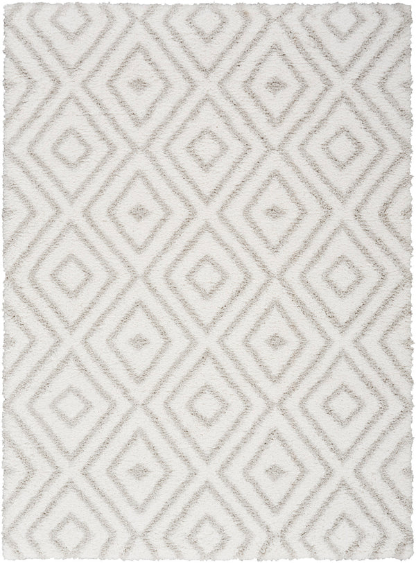 nourison modern shag mmd01 ivory silver rug