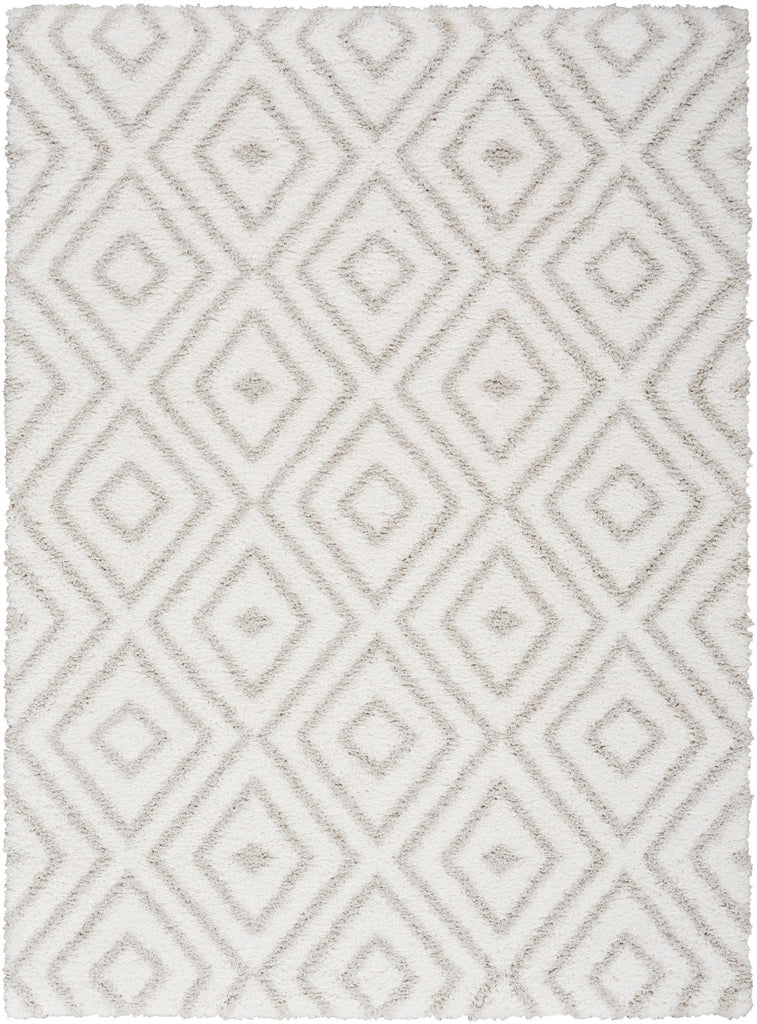 nourison modern shag mmd01 ivory silver rug