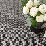 dash albert herringbone da971 black rug
