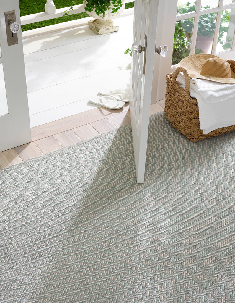 dash albert herringbone da392 light blue rug