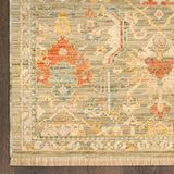 nourison antique bloom anb02 sage multicolor rug