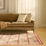 nourison nordic nrc06 rust multicolor rug