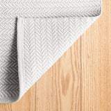 dash albert herringbone da287 pearl grey rug