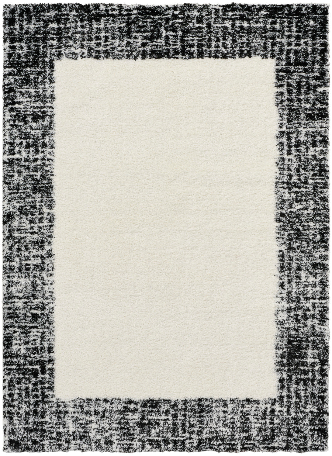 nourison pacific shag pcs02 ivory black rug