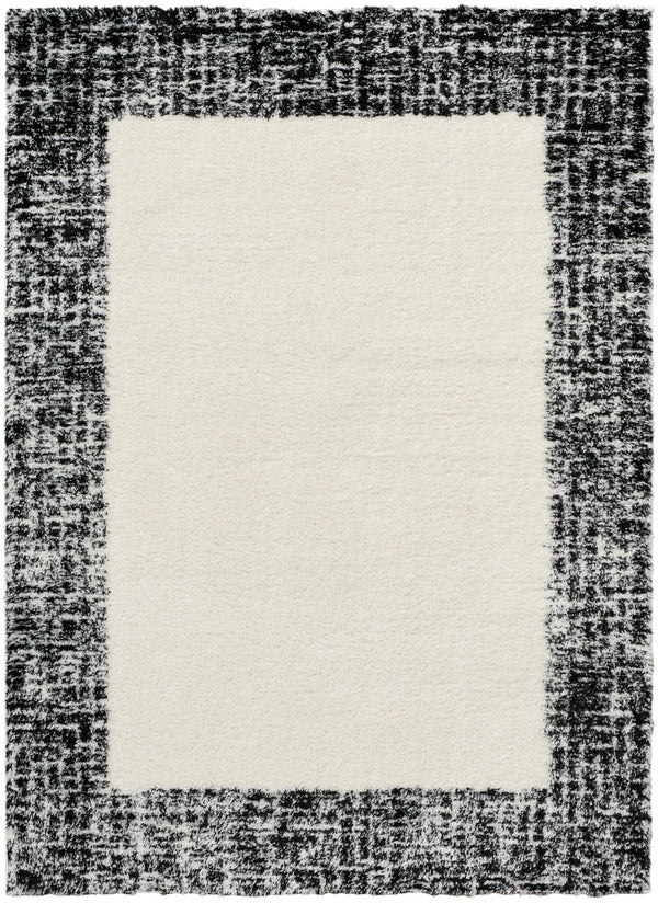nourison pacific shag pcs02 ivory black rug