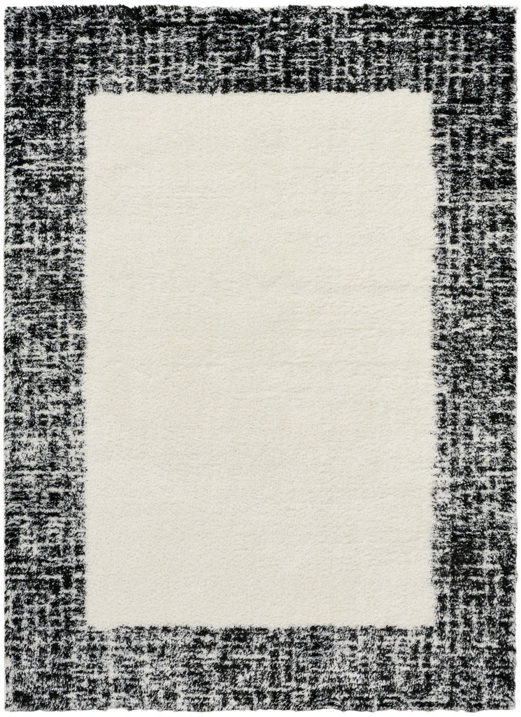 nourison pacific shag pcs02 ivory black rug