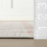 dash albert teahouse da2412 peach machine washable polyester rug