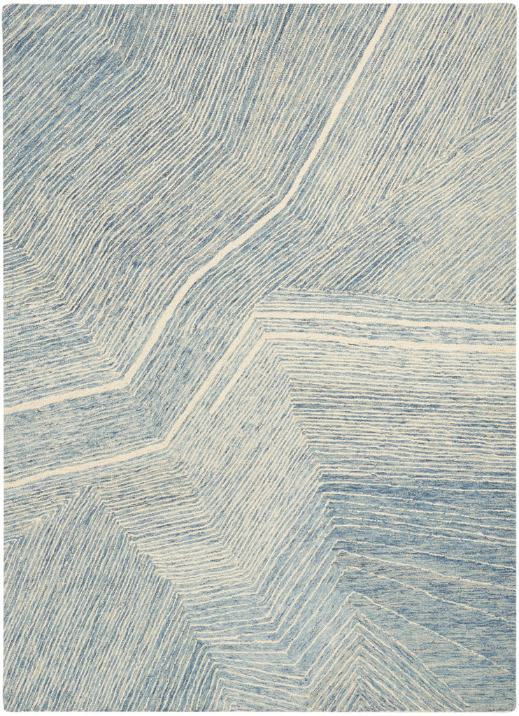 nourison pure angles ang01 ivory blue rug