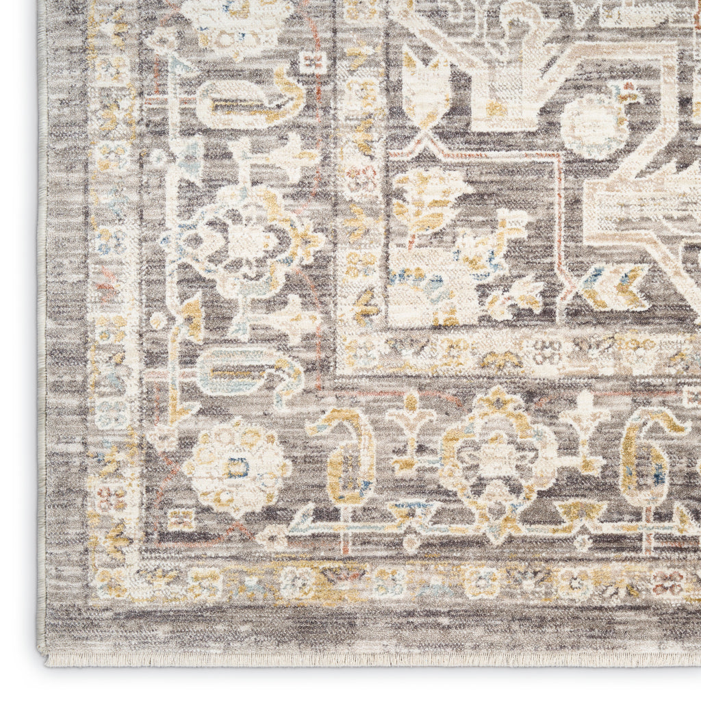 nourison antique fusion anf01 ivory charcoal rug
