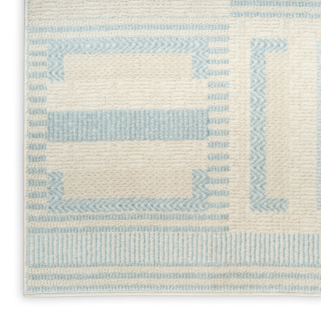 nourison nordic nrc11 ivory blue rug