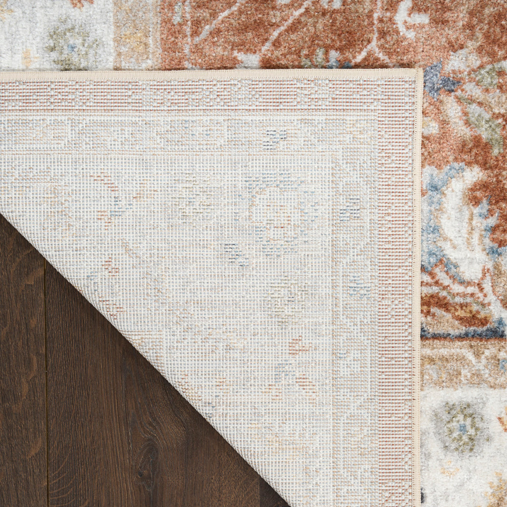 nourison astra machine washable asw20 rust ivory rug