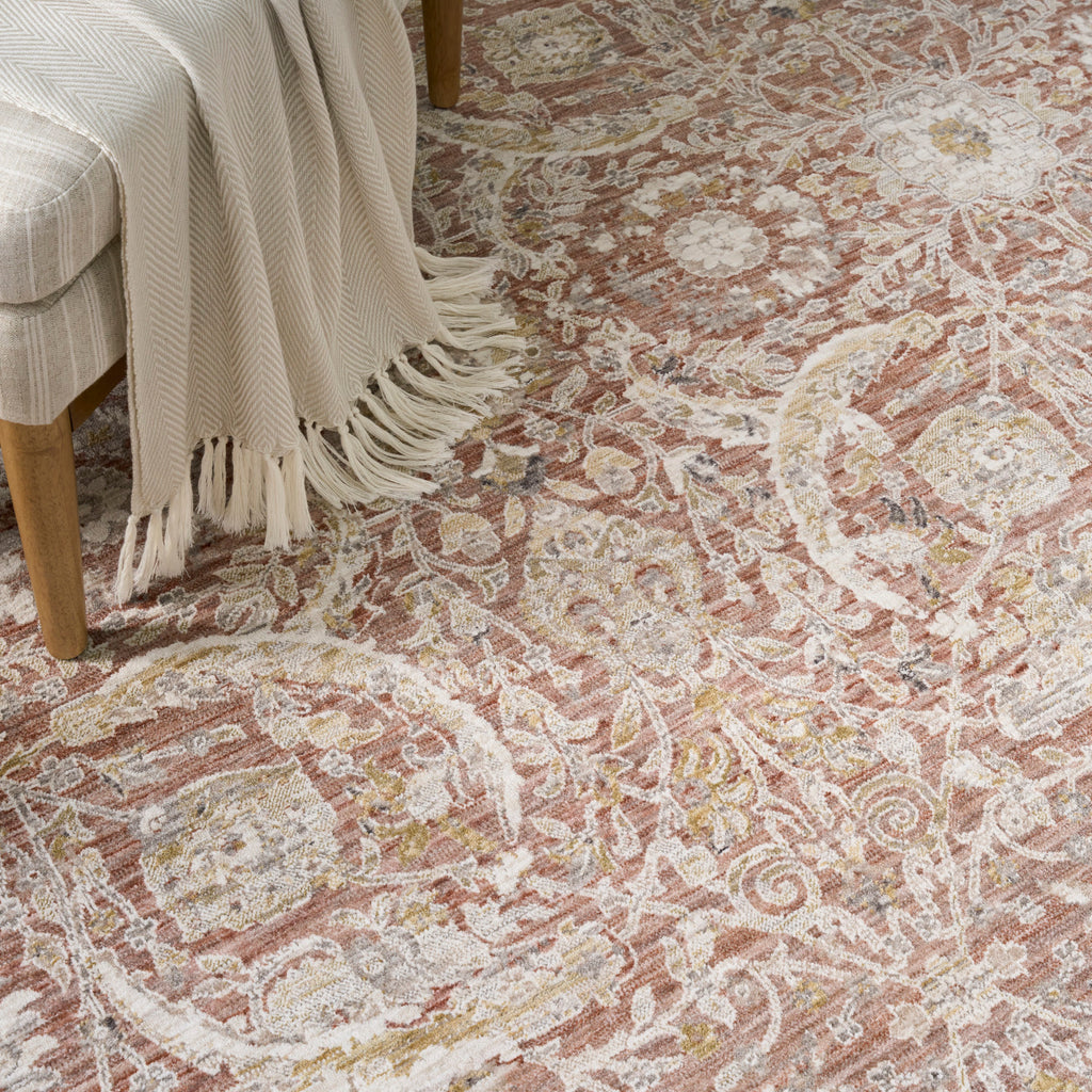 nourison antique fusion anf03 brick rug