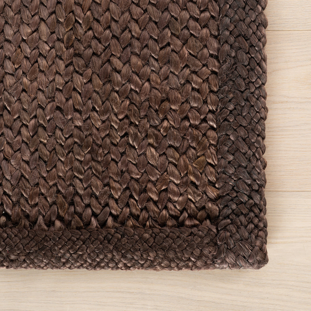 dash albert messi da2370 chocolate brown braided jute rug