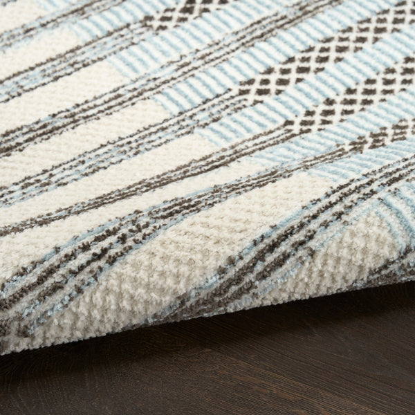 nourison nordic nrc15 ivory blue rug