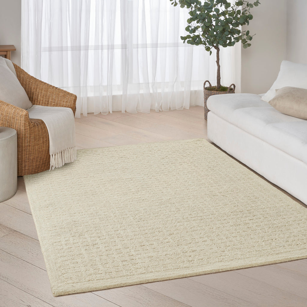 nourison pure grids pgr01 ivory beige rug