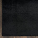 nourison soft plush rabbit fur sff01 black rug