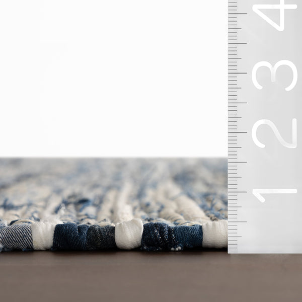dash albert dira da2554 blue woven flatwoven cotton rug