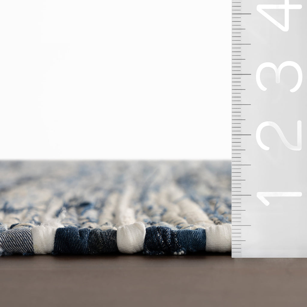 dash albert dira da2554 blue woven flatwoven cotton rug