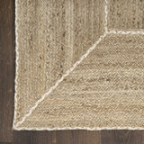 nourison terrazzo jute trj01 natural grey rug