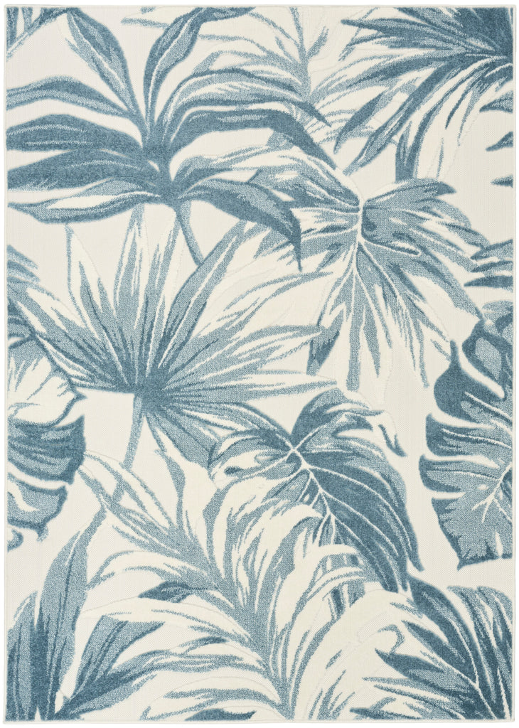 nourison aloha alh43 ivory blue rug