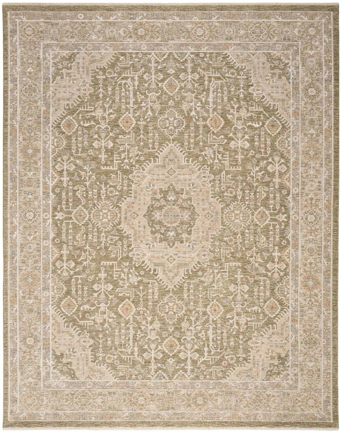 nourison retreat ret02 green rug