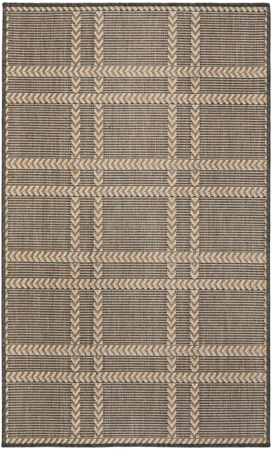 nourison horizon indoor outdoor hoz04 charcoal rug