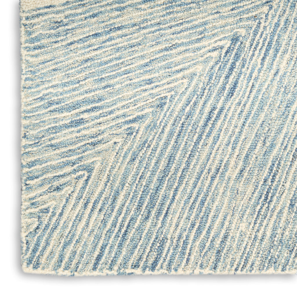nourison pure angles ang01 ivory blue rug