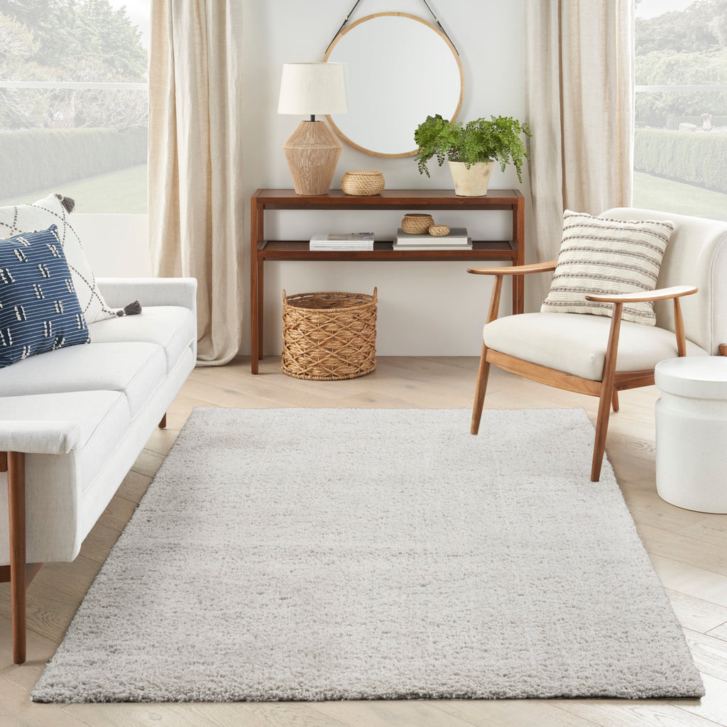 nourison modern shag mmd02 silver rug