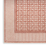 nourison nordic nrc03 brick ivory rug