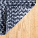 dash albert herringbone da285 indigo rug