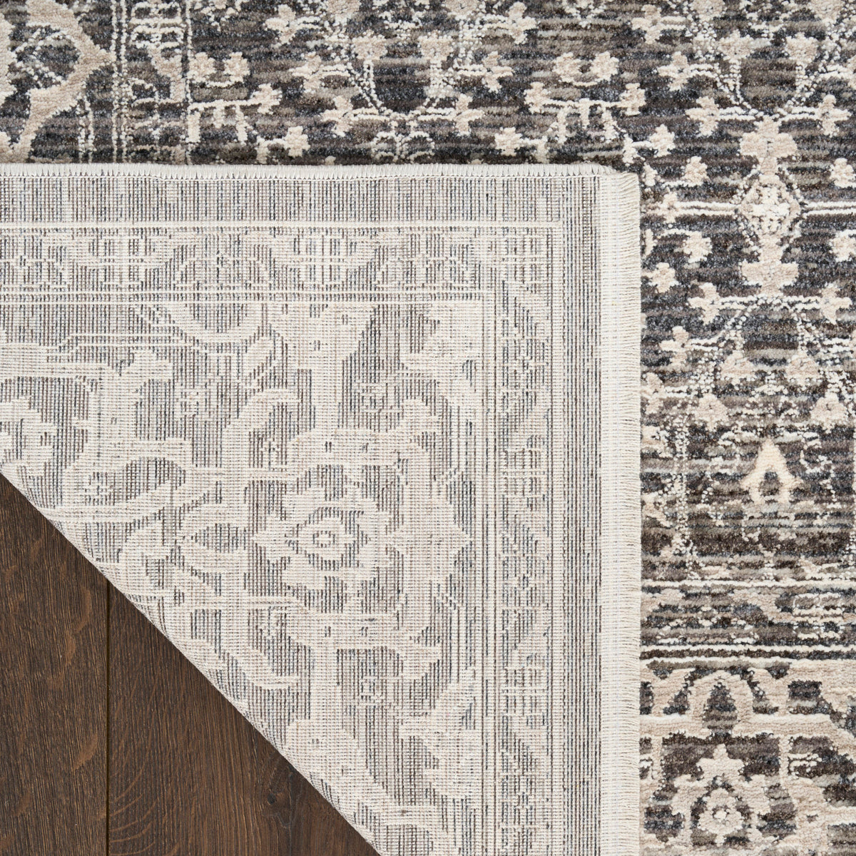 nourison shadows shw04 charcoal ivory rug
