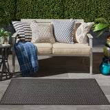 nourison horizon indoor outdoor hoz02 black rug