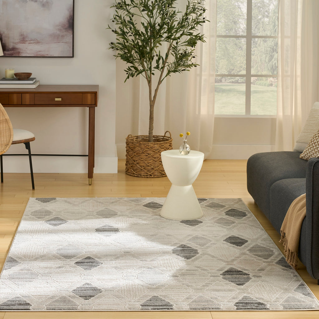 nourison serenity home srh08 beige grey rug
