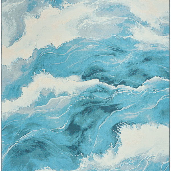 nourison color splash csp05 ivory blue rug