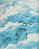 nourison color splash csp05 ivory blue rug