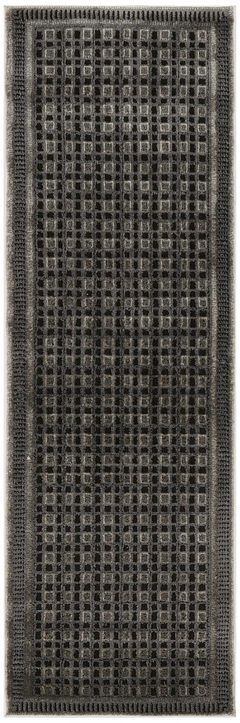 nourison nordic nrc03 black taupe rug