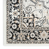 nourison dekor dek08 ivory charcoal rug