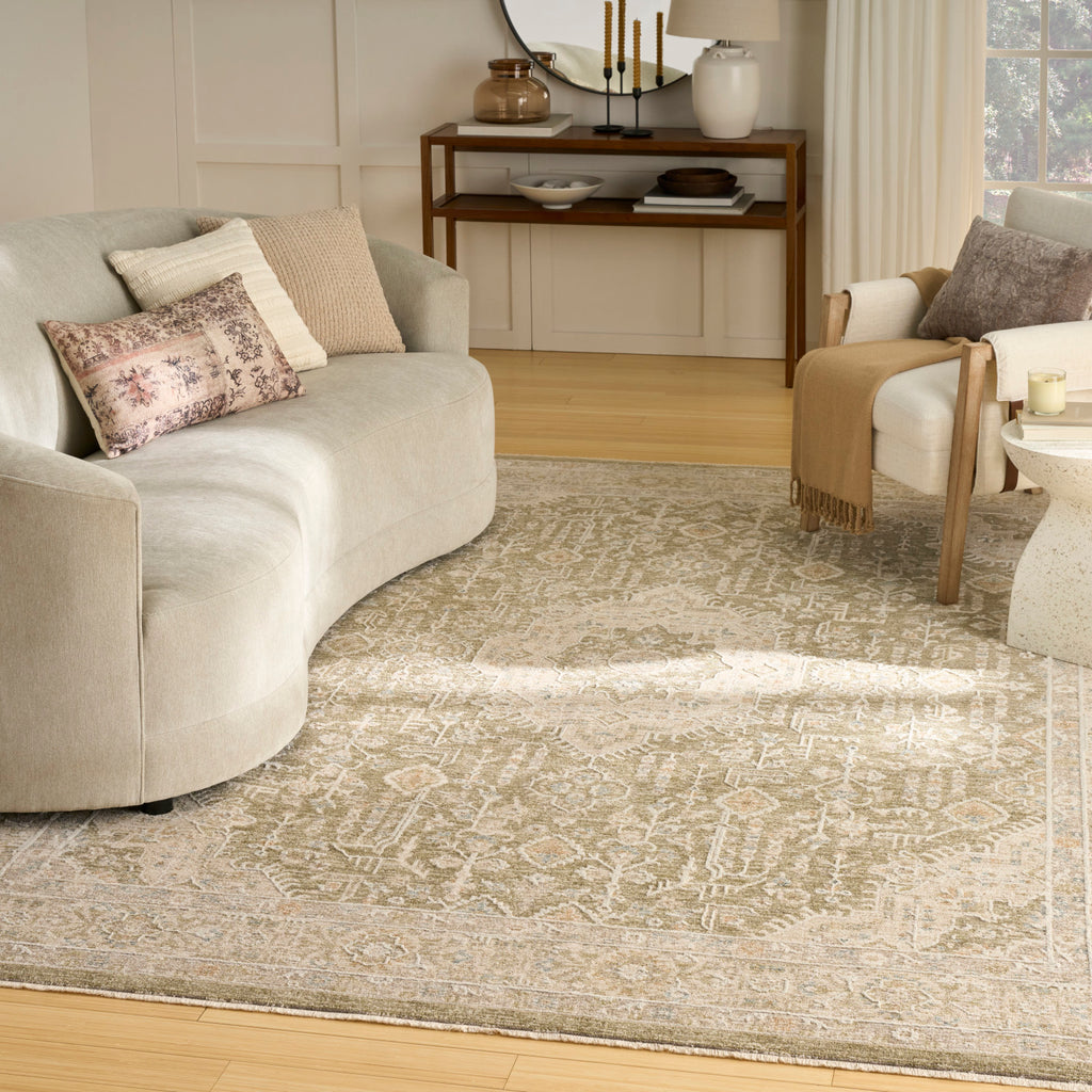 nourison retreat ret02 green rug