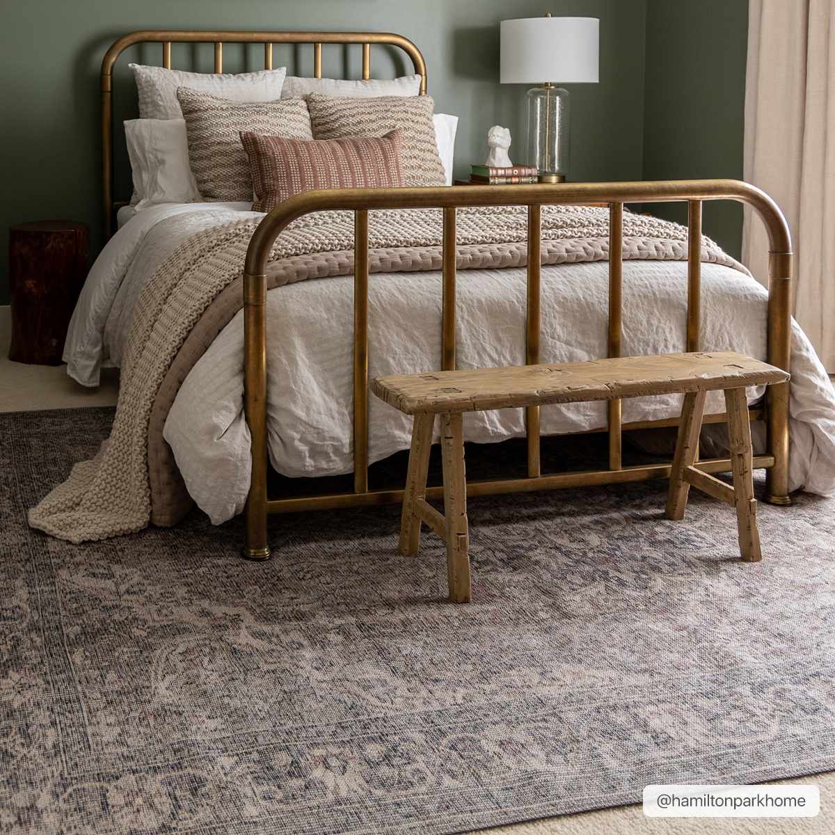 Hauteloom Greenpoint GRNPN Beige Machine Made Chenille-Polyester Rug