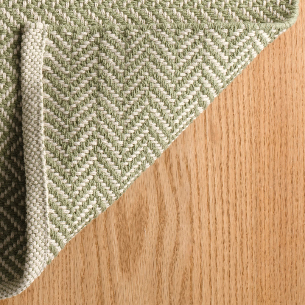 dash albert herringbone da2298 sage woven flatwoven cotton rug