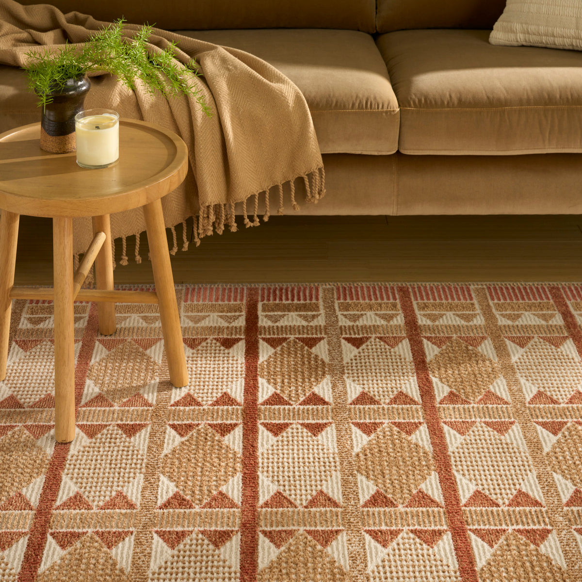 nourison nordic nrc06 rust rug