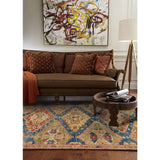 capel charleigh kazak 1206 azure multi rug