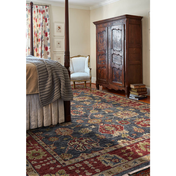 capel charleigh peshawar 1209 blue red rug
