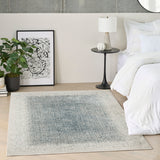 nourison grand street grn03 ivory blue rug