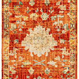 nourison antique bloom anb01 brick rug