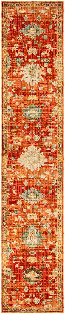 nourison antique bloom anb01 brick rug